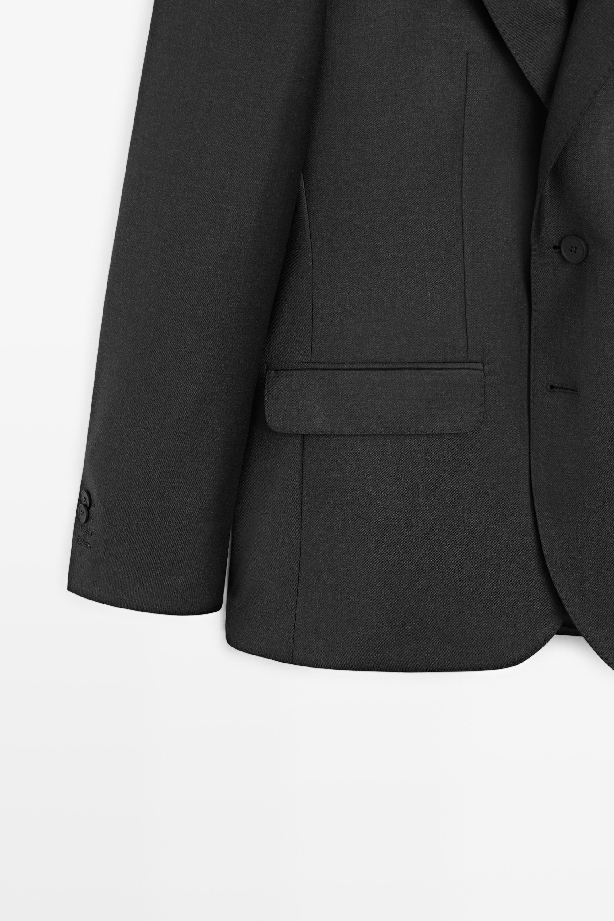 100% cool wool suit blazer